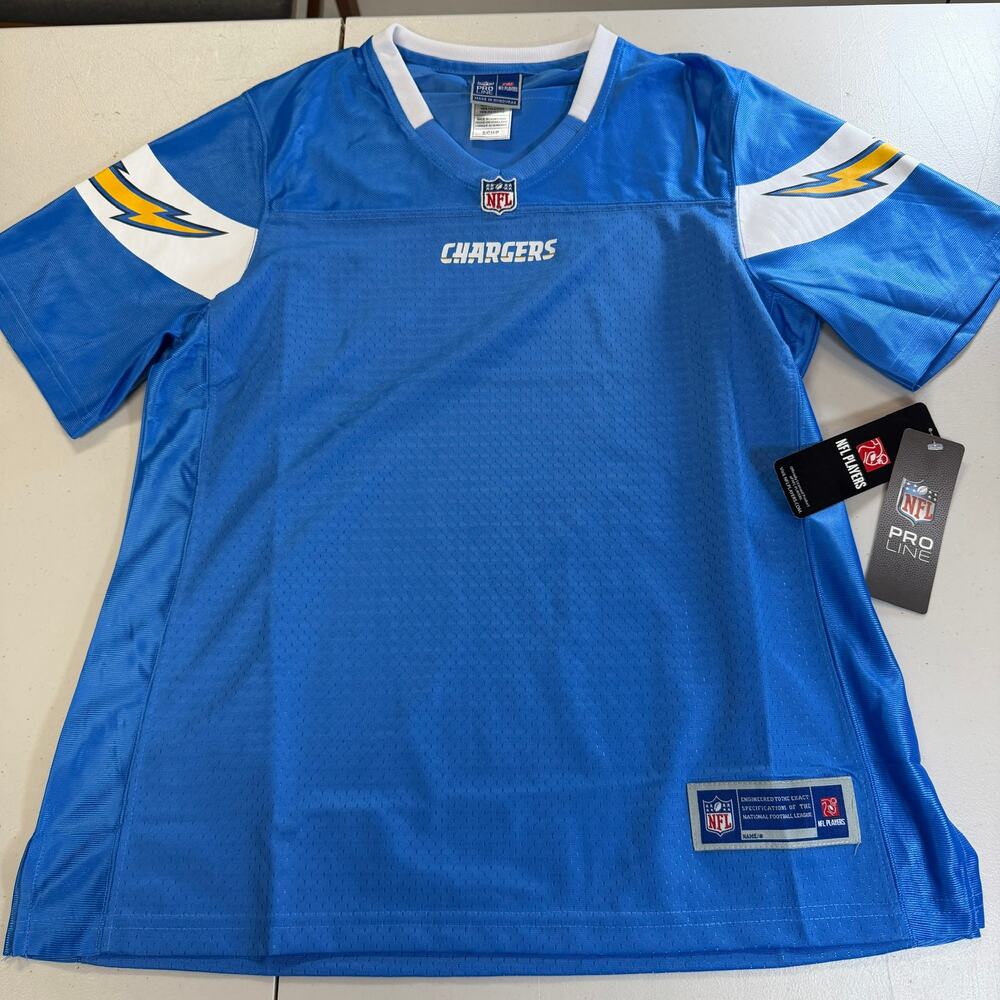 Los Angeles Chargers NFL Pro Line Women's Alternate Blank Jersey Small NWT